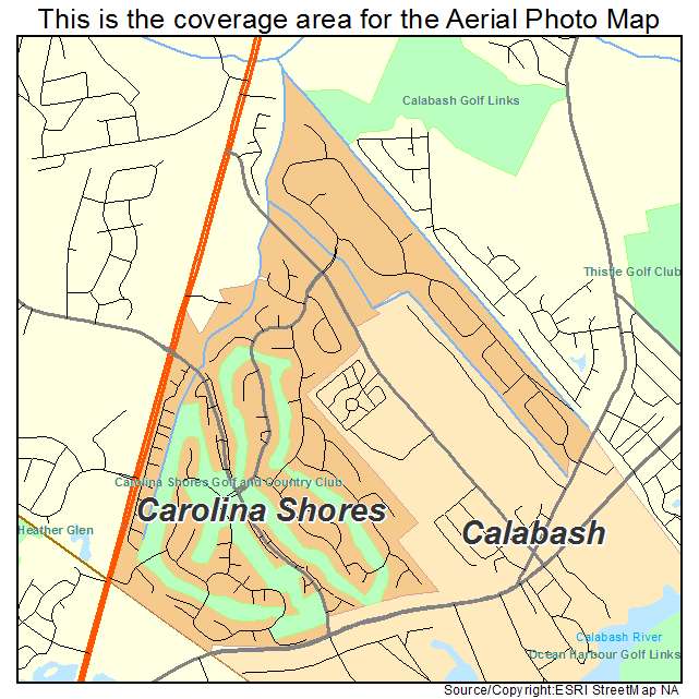 Carolina Shores, NC location map 