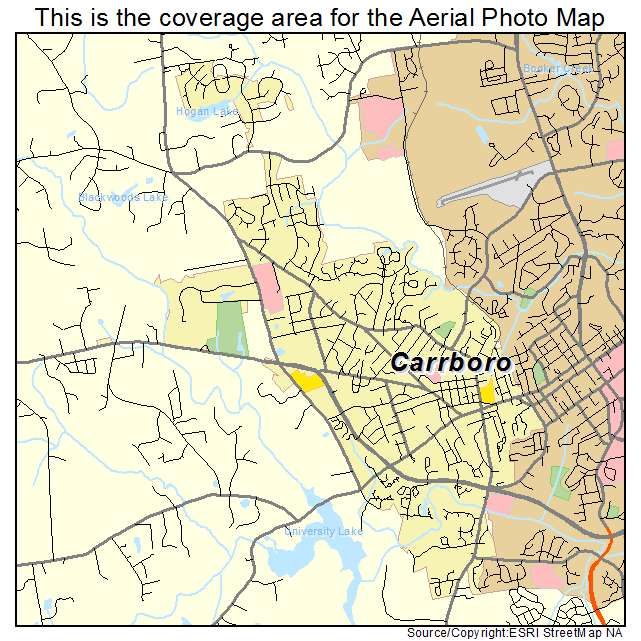 Carrboro, NC location map 