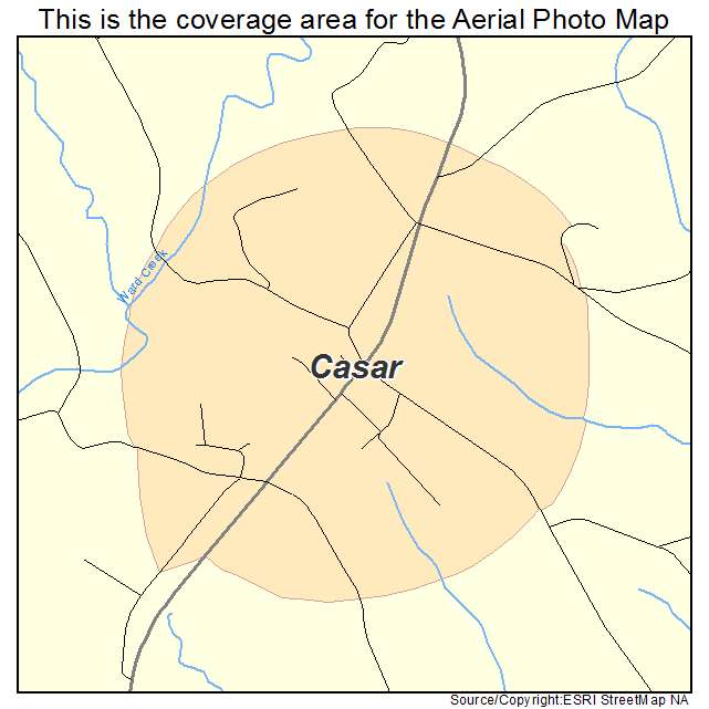 Casar, NC location map 
