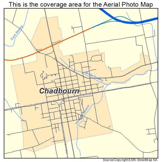 Chadbourn, NC location map 