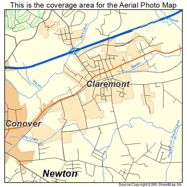 Claremont, NC location map 