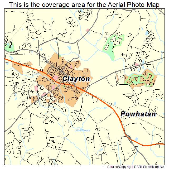 Clayton, NC location map 