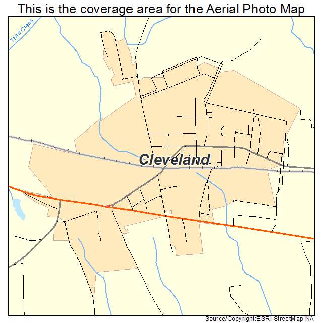 Cleveland, NC location map 