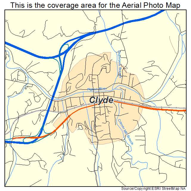 Clyde, NC location map 