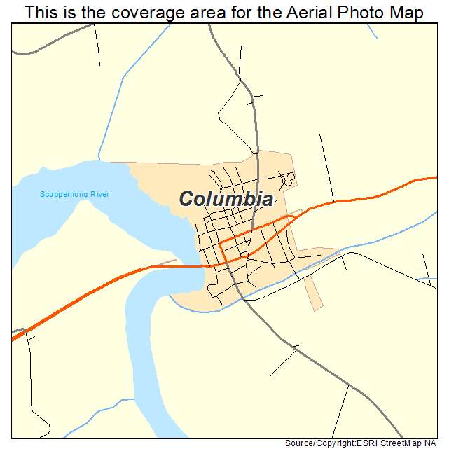 Columbia, NC location map 