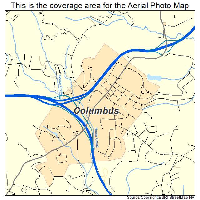 Columbus, NC location map 