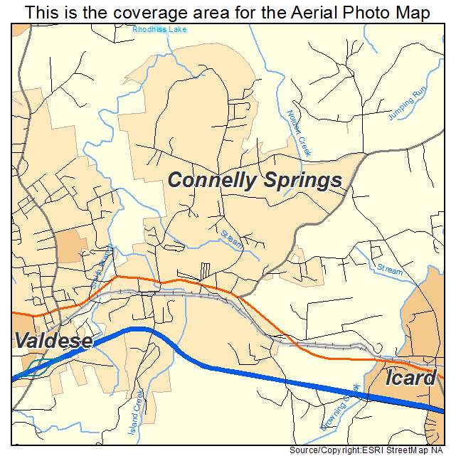 Connelly Springs, NC location map 