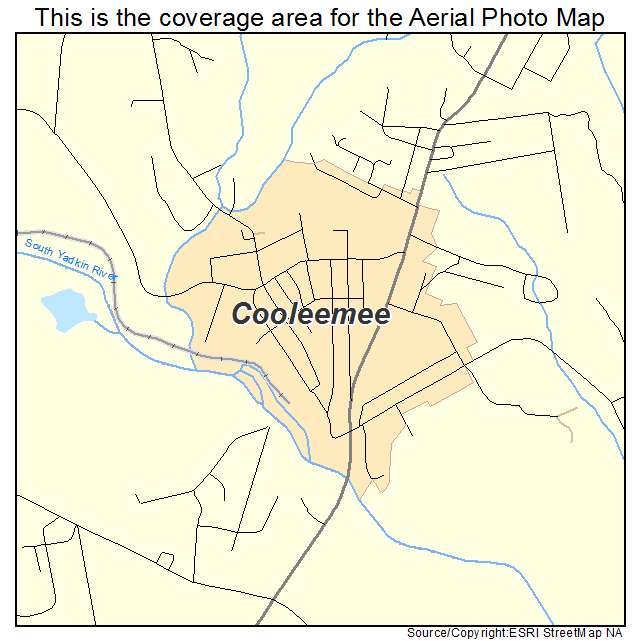 Cooleemee, NC location map 