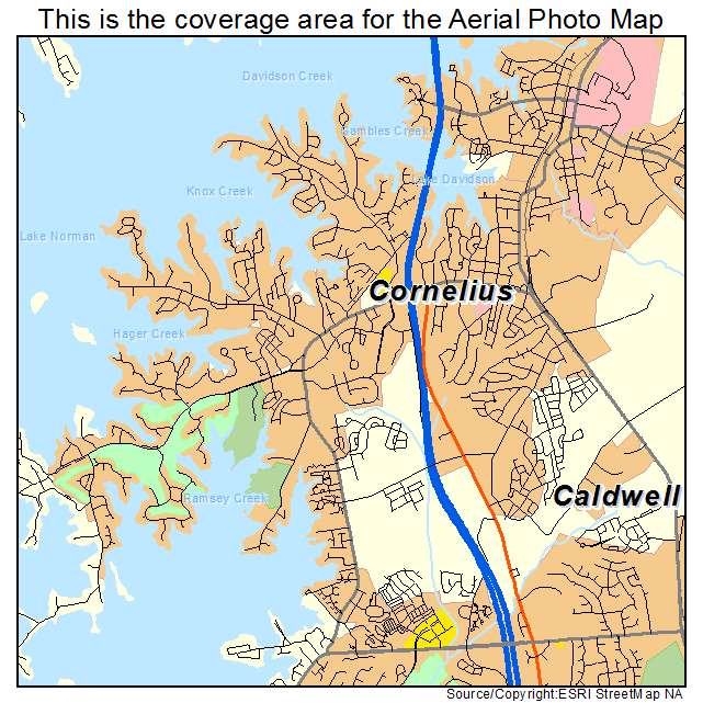 Cornelius, NC location map 