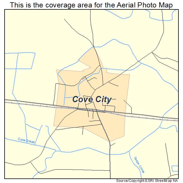 Cove City, NC location map 