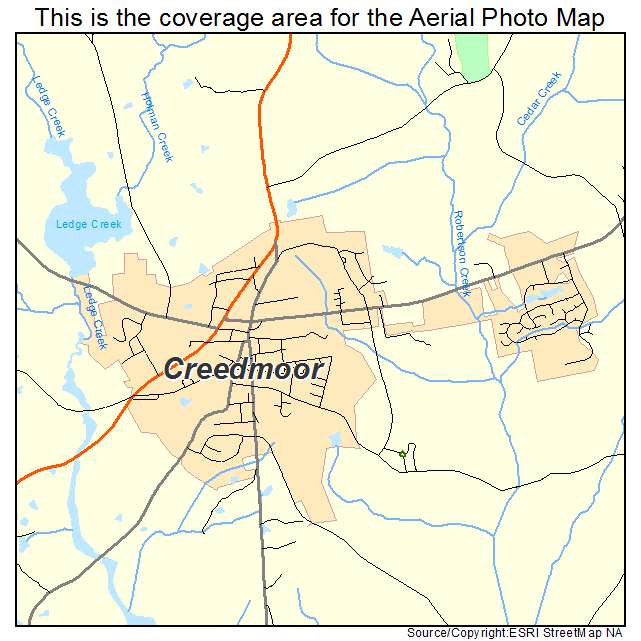 Creedmoor, NC location map 