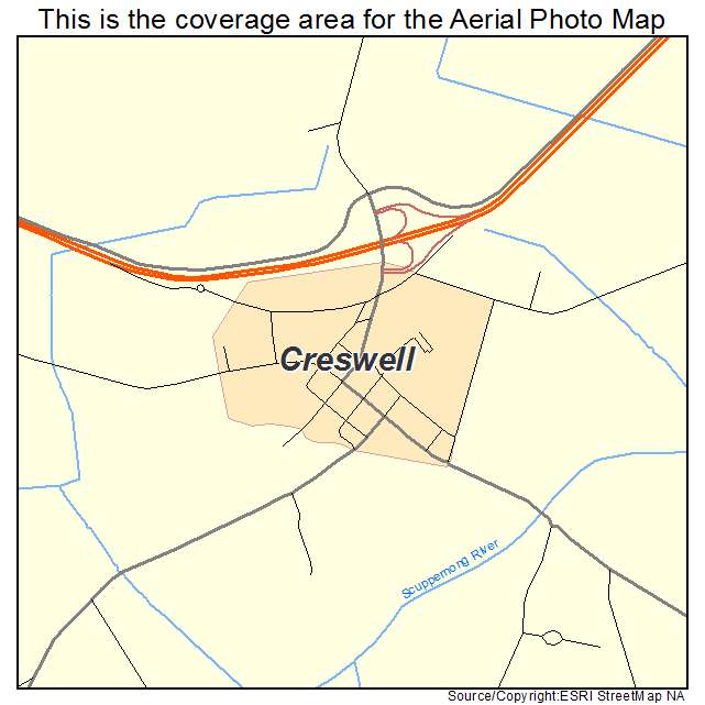 Creswell, NC location map 