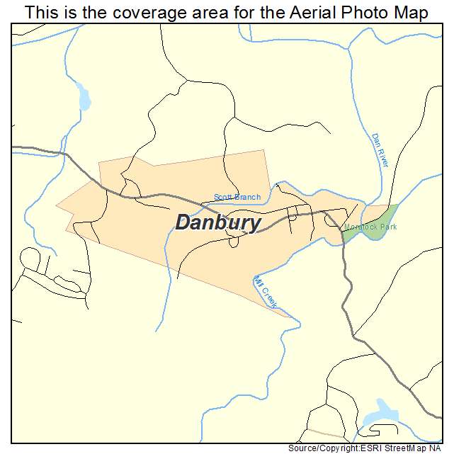 Danbury, NC location map 