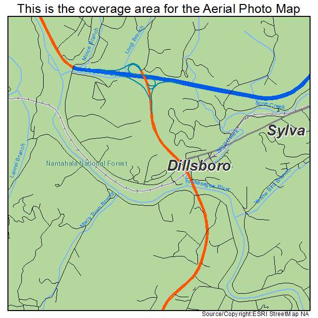 Dillsboro, NC location map 