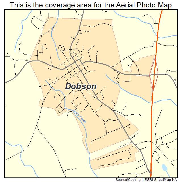 Dobson, NC location map 