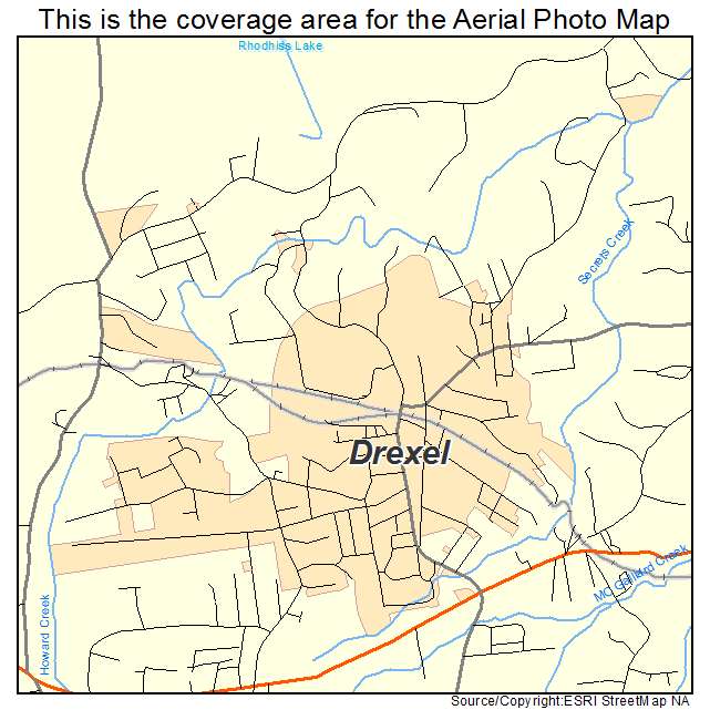 Drexel, NC location map 