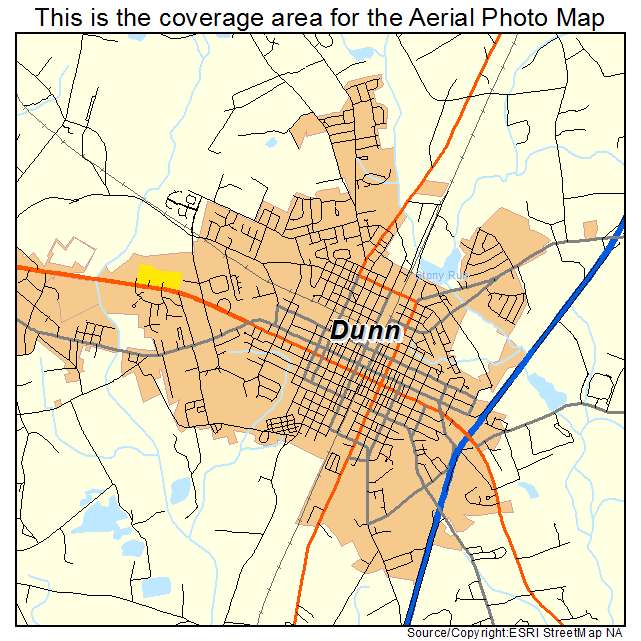 Dunn, NC location map 