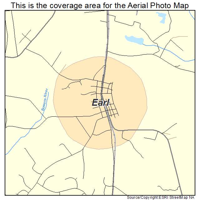 Earl, NC location map 