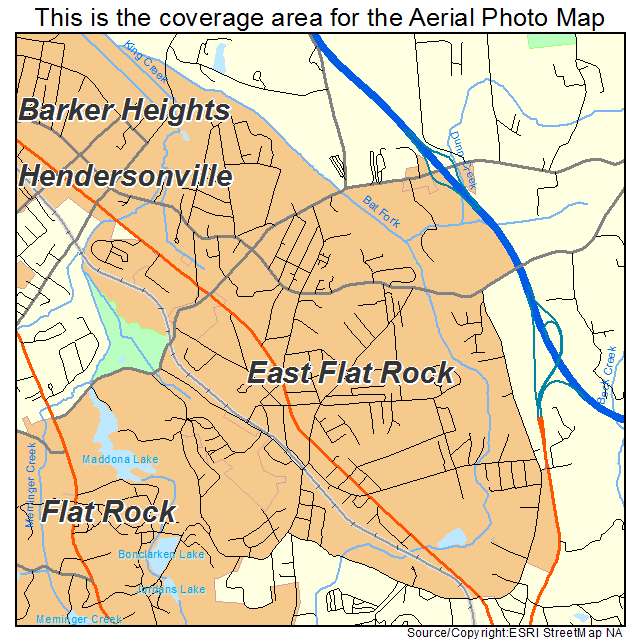 East Flat Rock, NC location map 