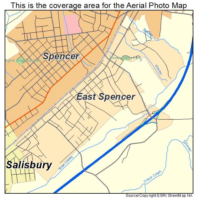 East Spencer, NC location map 