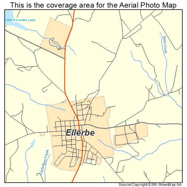 Ellerbe, NC location map 