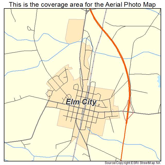 Elm City, NC location map 