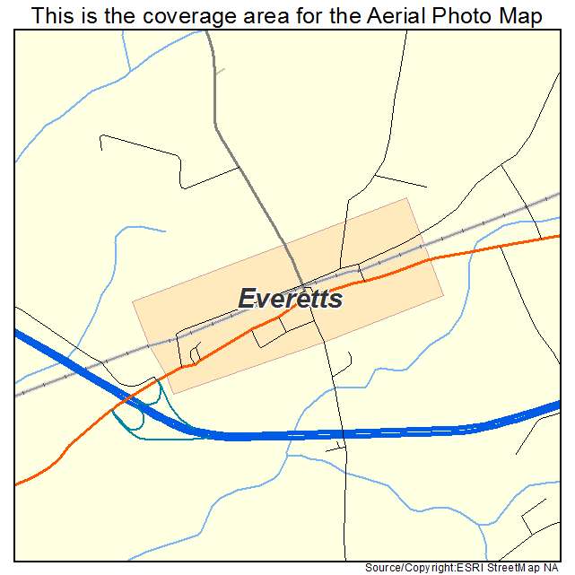 Everetts, NC location map 