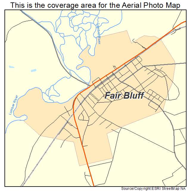 Fair Bluff, NC location map 