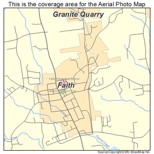 Faith, NC location map 