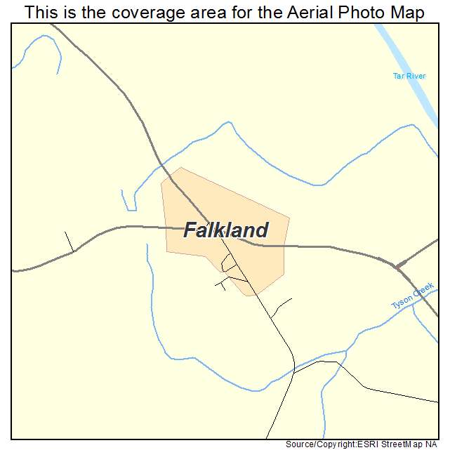 Falkland, NC location map 
