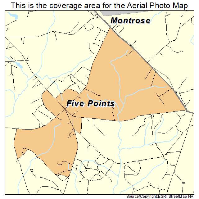 Five Points, NC location map 