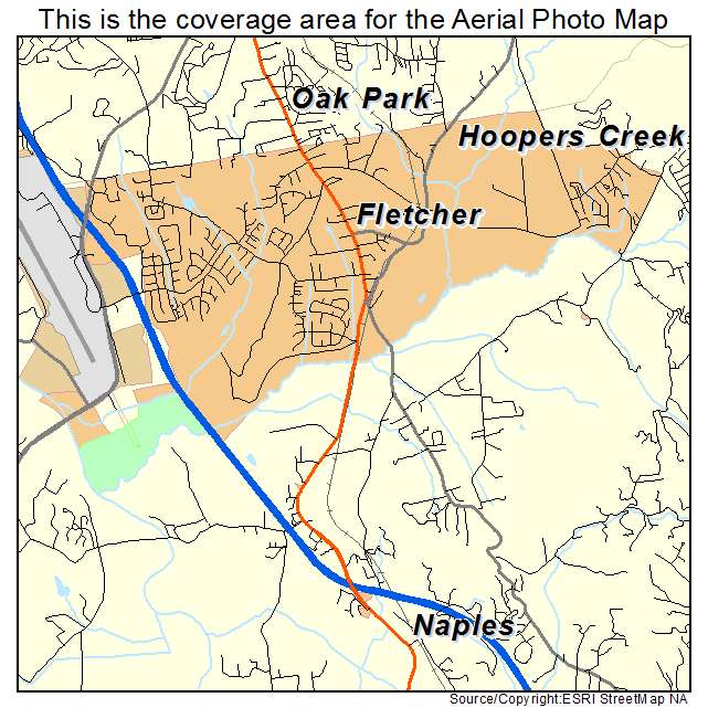 Fletcher, NC location map 
