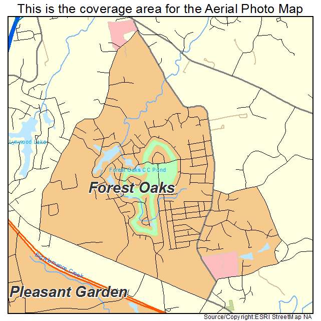 Forest Oaks, NC location map 