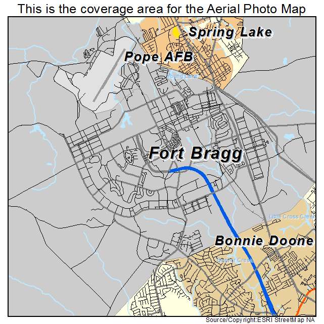 Fort Bragg, NC location map 