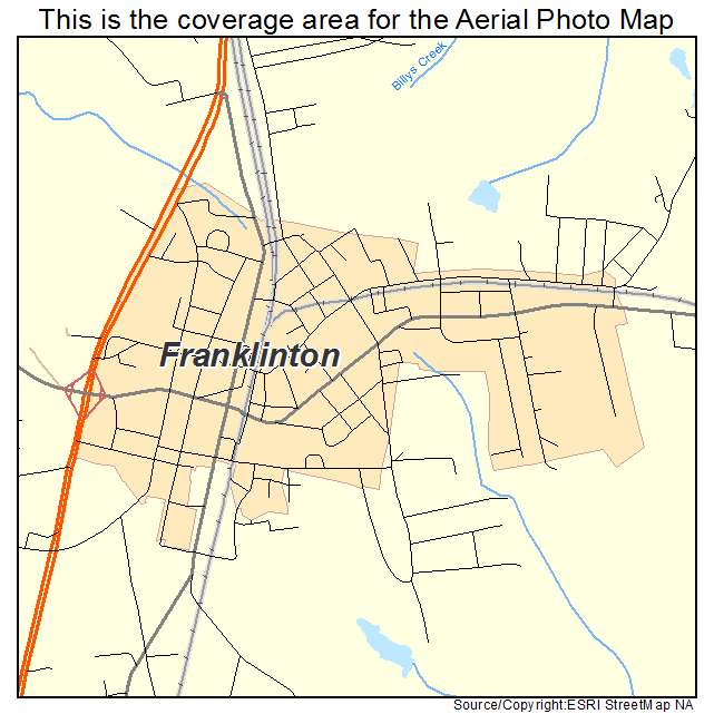 Franklinton, NC location map 