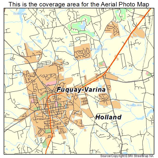 Fuquay Varina, NC location map 