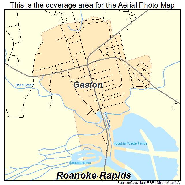 Gaston, NC location map 