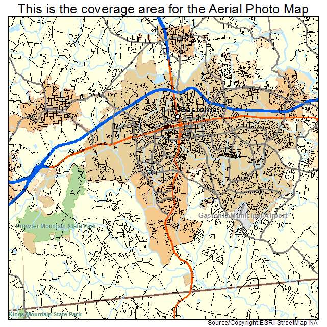 Gastonia, NC location map 