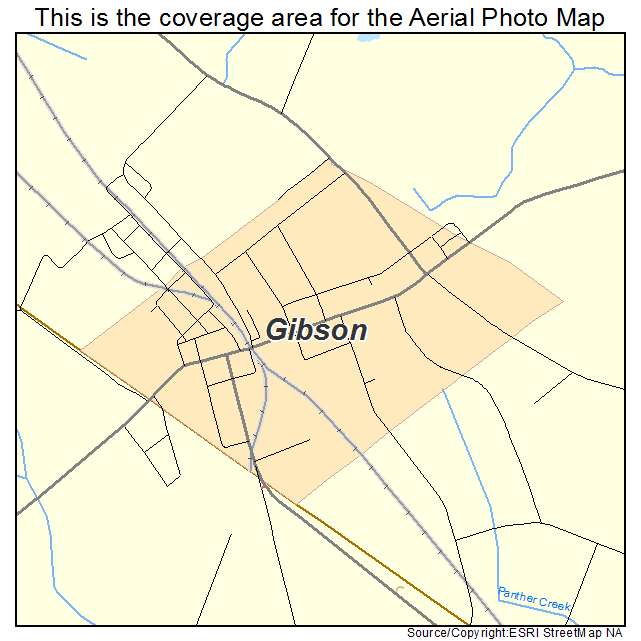 Gibson, NC location map 