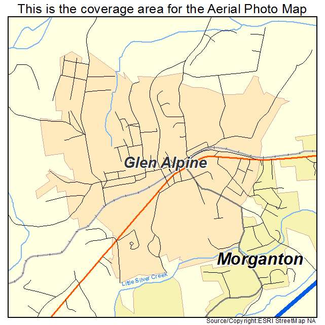Glen Alpine, NC location map 