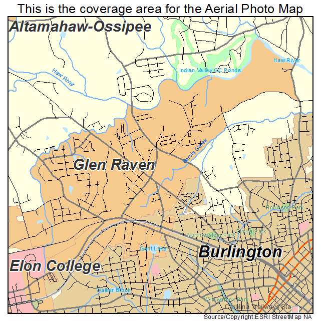 Glen Raven, NC location map 