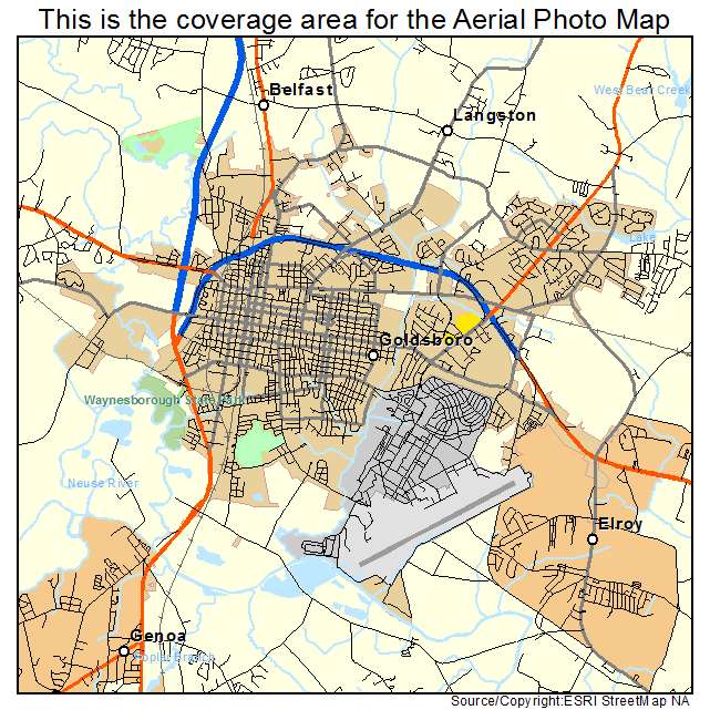 Goldsboro, NC location map 