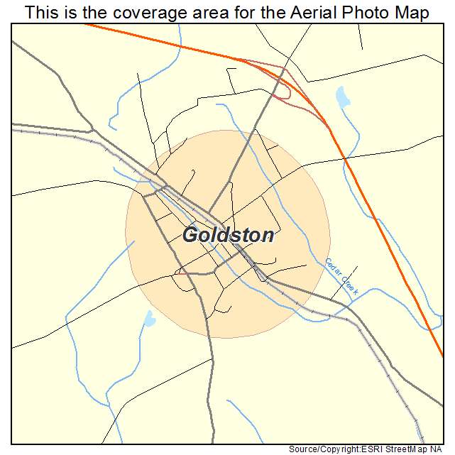 Goldston, NC location map 