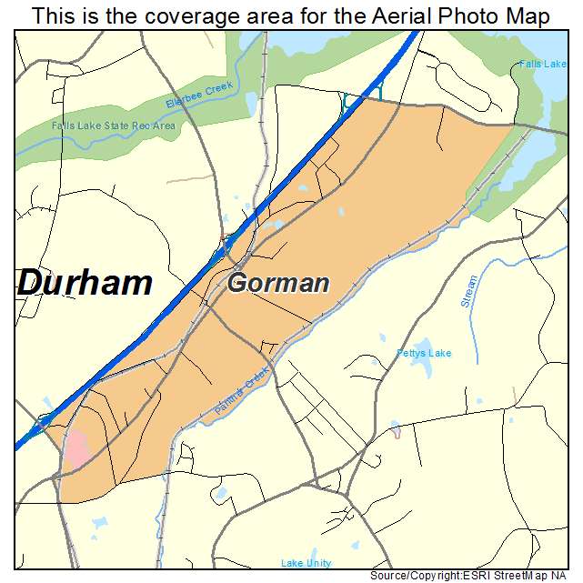 Gorman, NC location map 