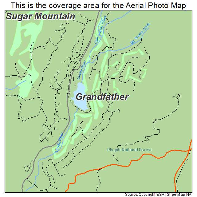 Grandfather, NC location map 
