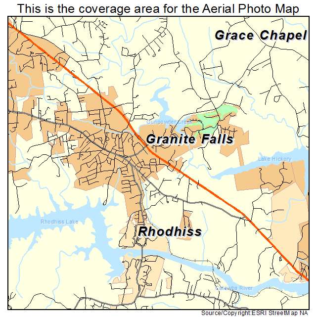Granite Falls, NC location map 