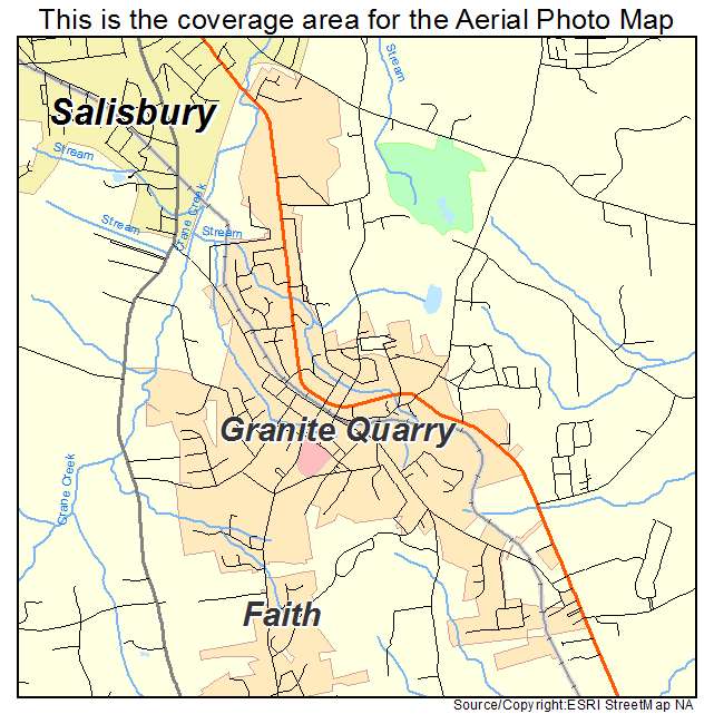 Granite Quarry, NC location map 