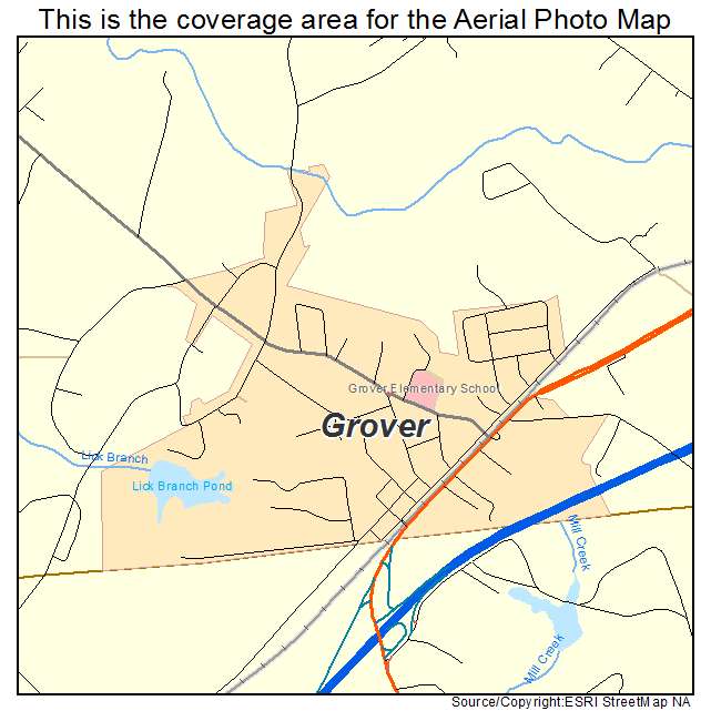 Grover, NC location map 