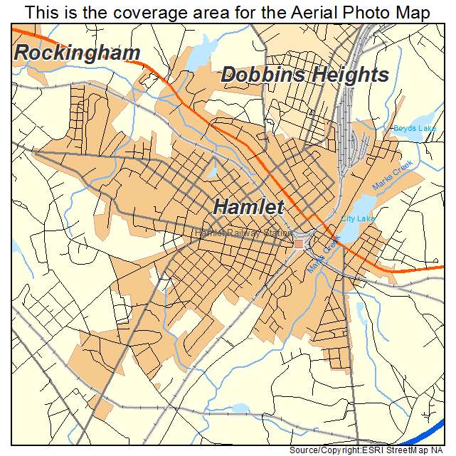 Hamlet, NC location map 