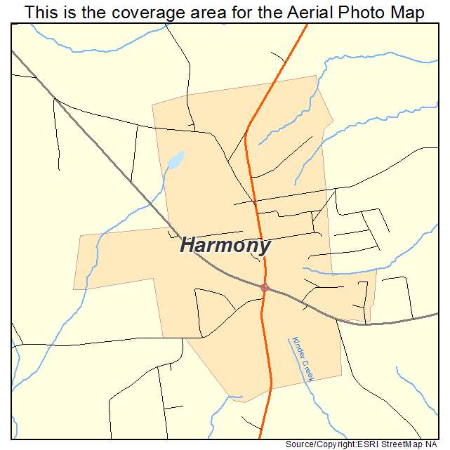Harmony, NC location map 
